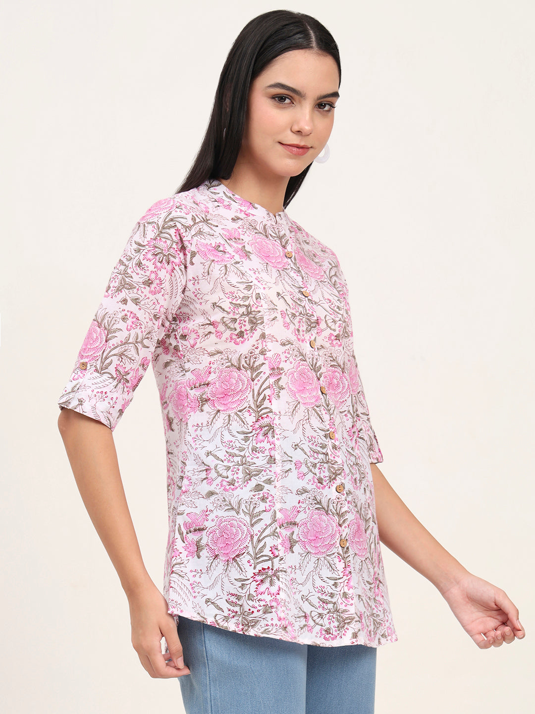 White Cotton A-Line top