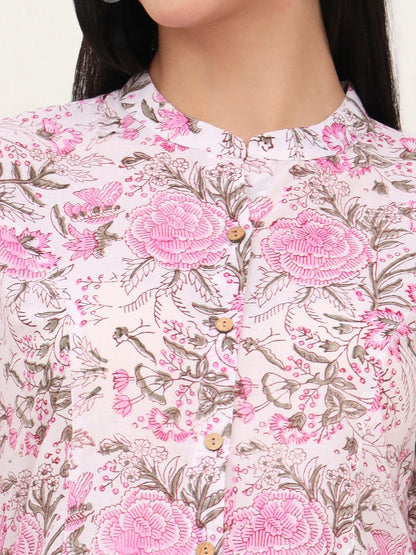 White Cotton A-Line top