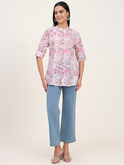 White Cotton A-Line top