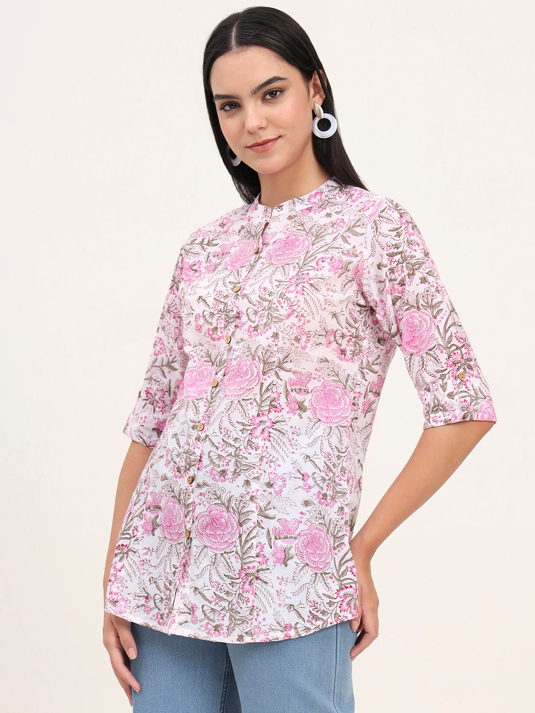 White Cotton A-Line top