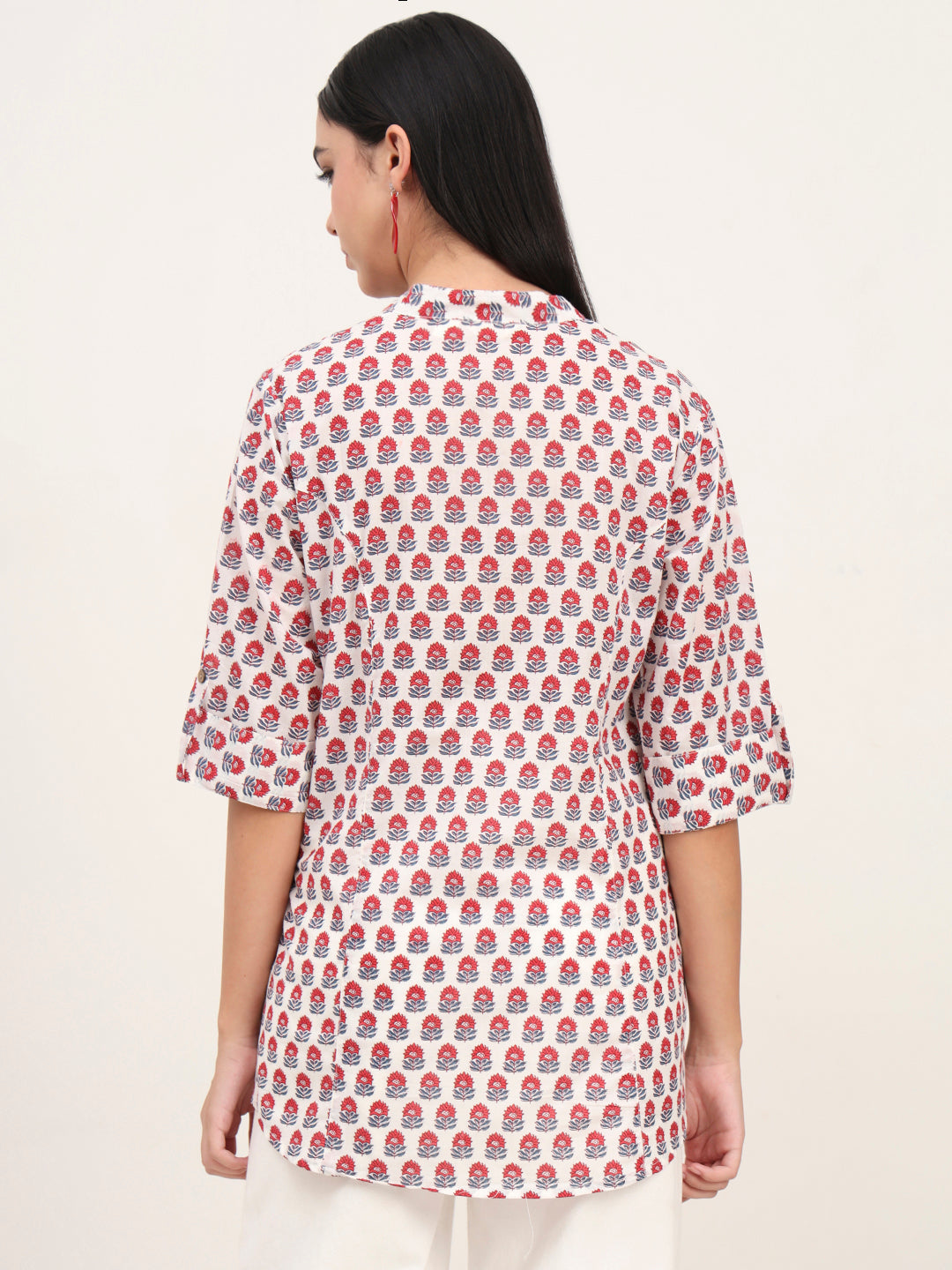 White Cotton A-Line top