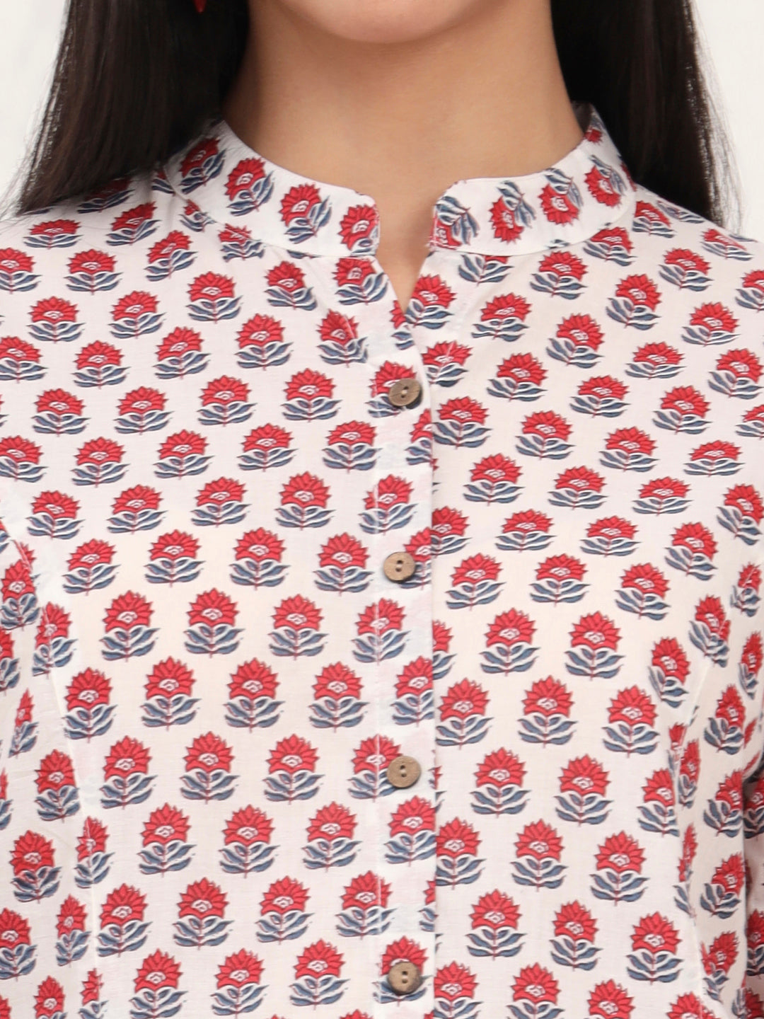 White Cotton A-Line top