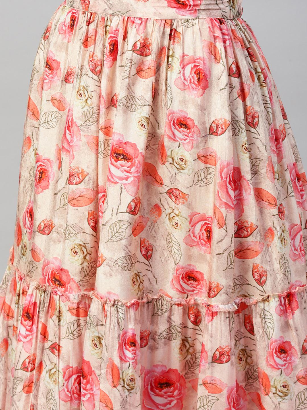  Pink Raw Silk Top with skirt set - world.com