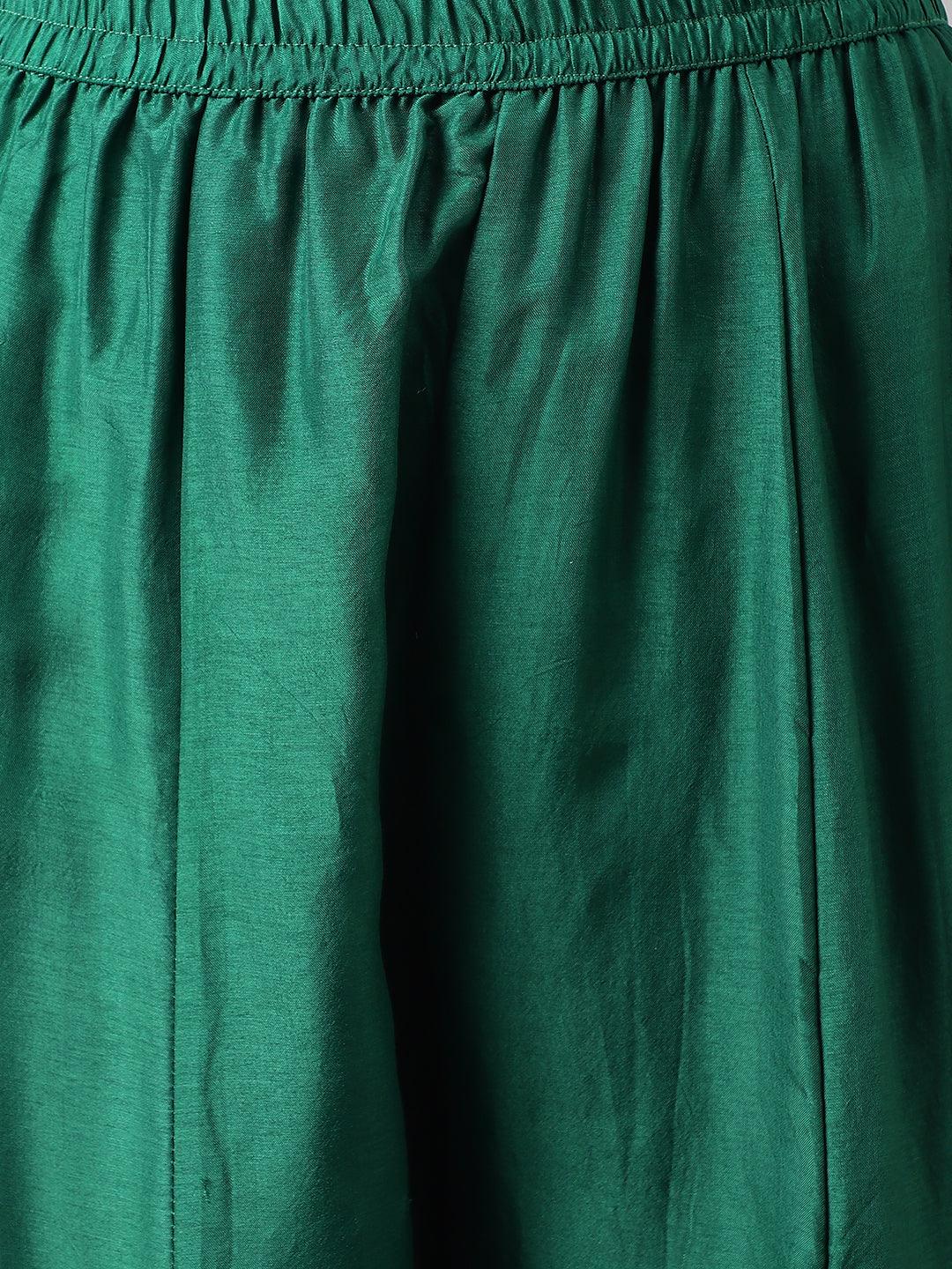  Green uppada silk Hand embroidery Kurta Sharara with Organza dupatta -  world