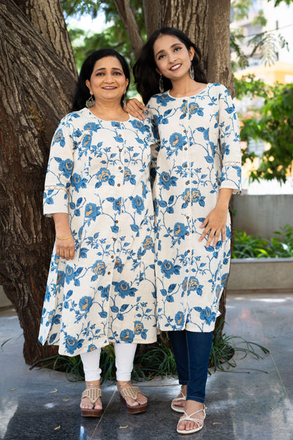 Monsoon Roses Long Kurti