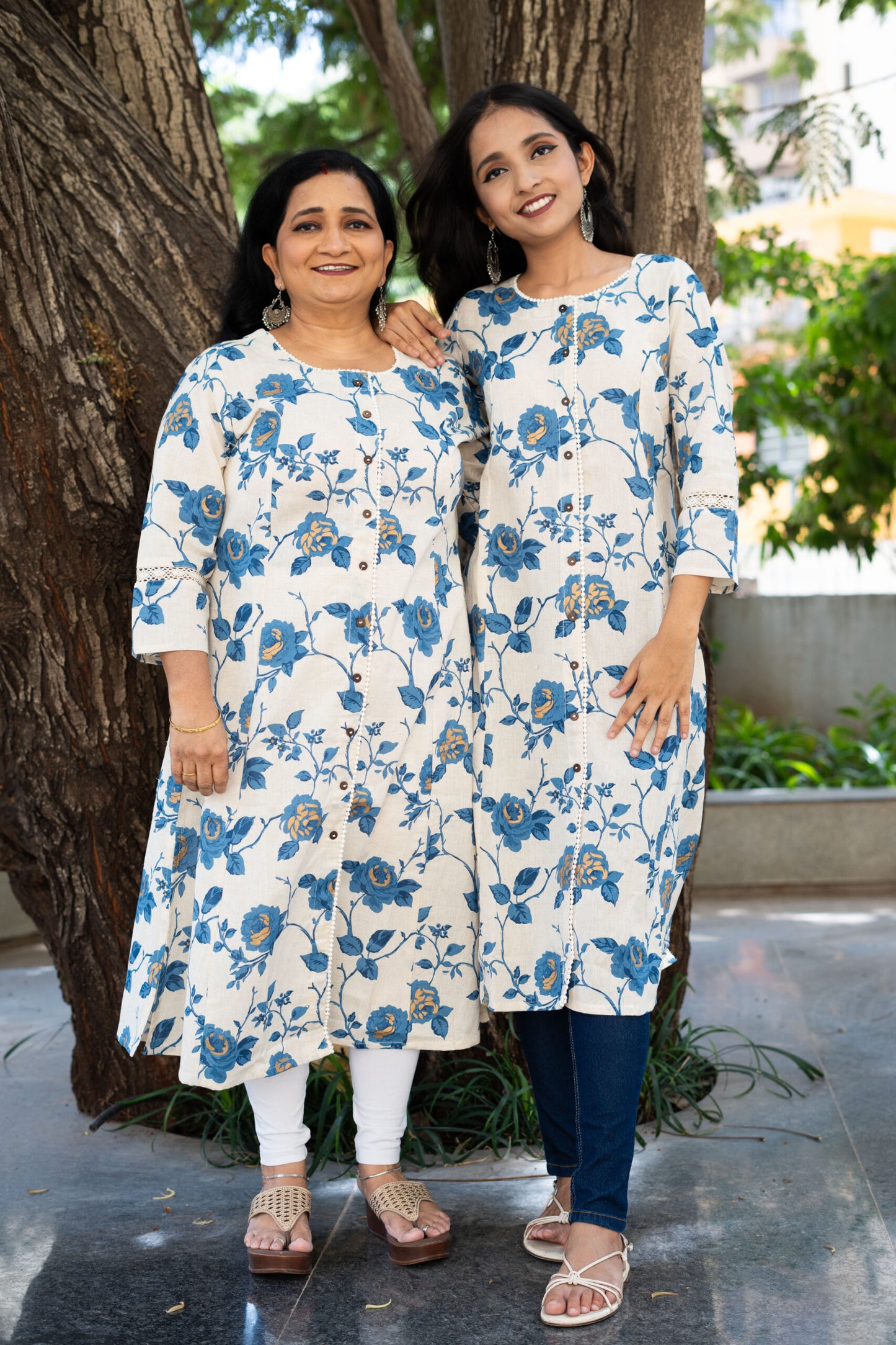 Monsoon Roses Long Kurti