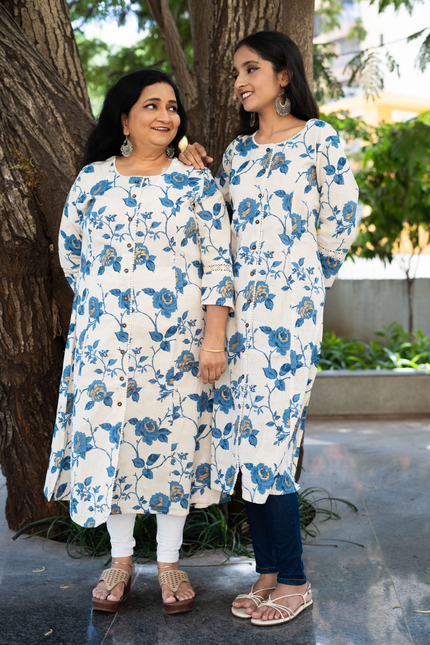 Monsoon Roses Long Kurti