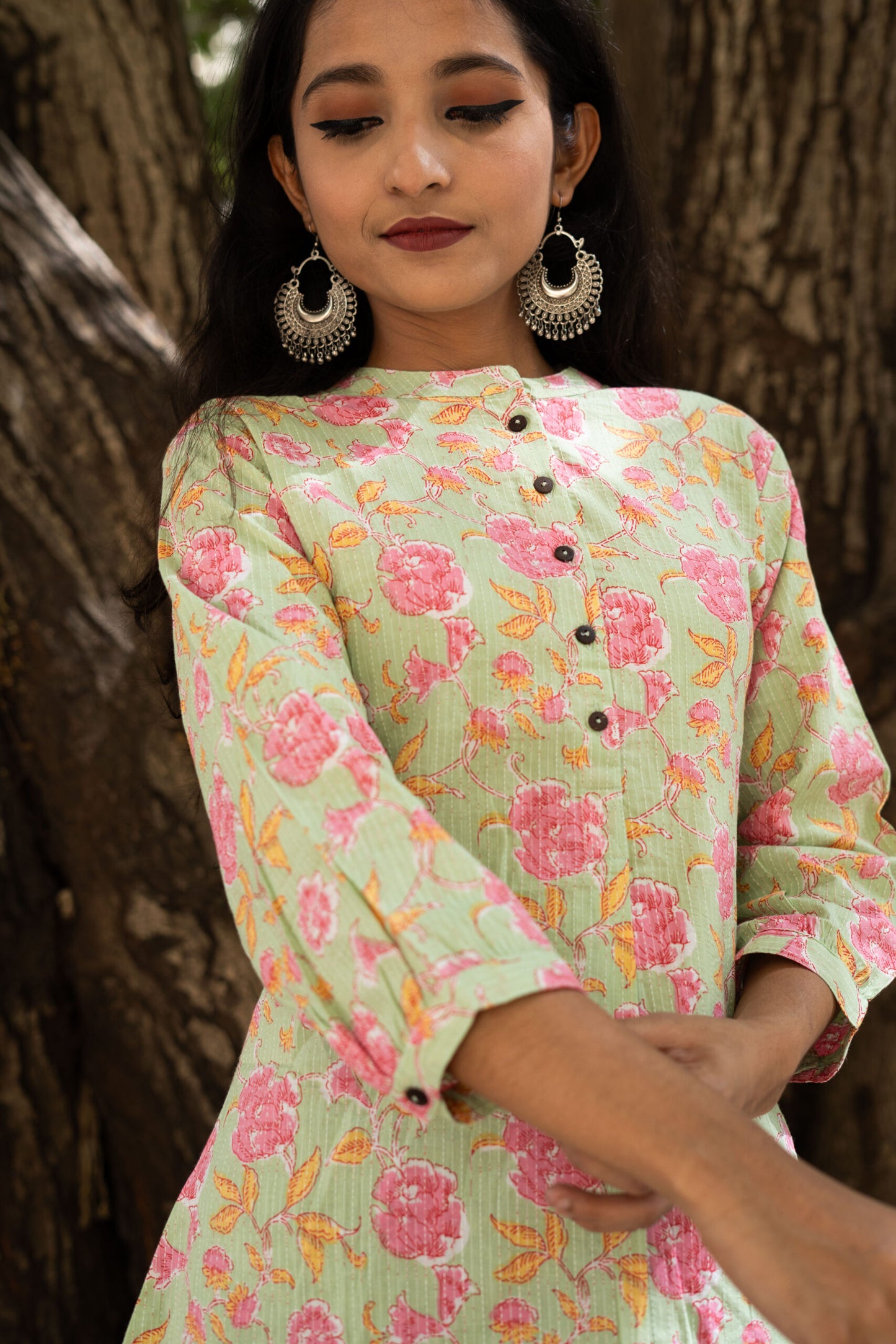 Minty Bloom Straight Kurti