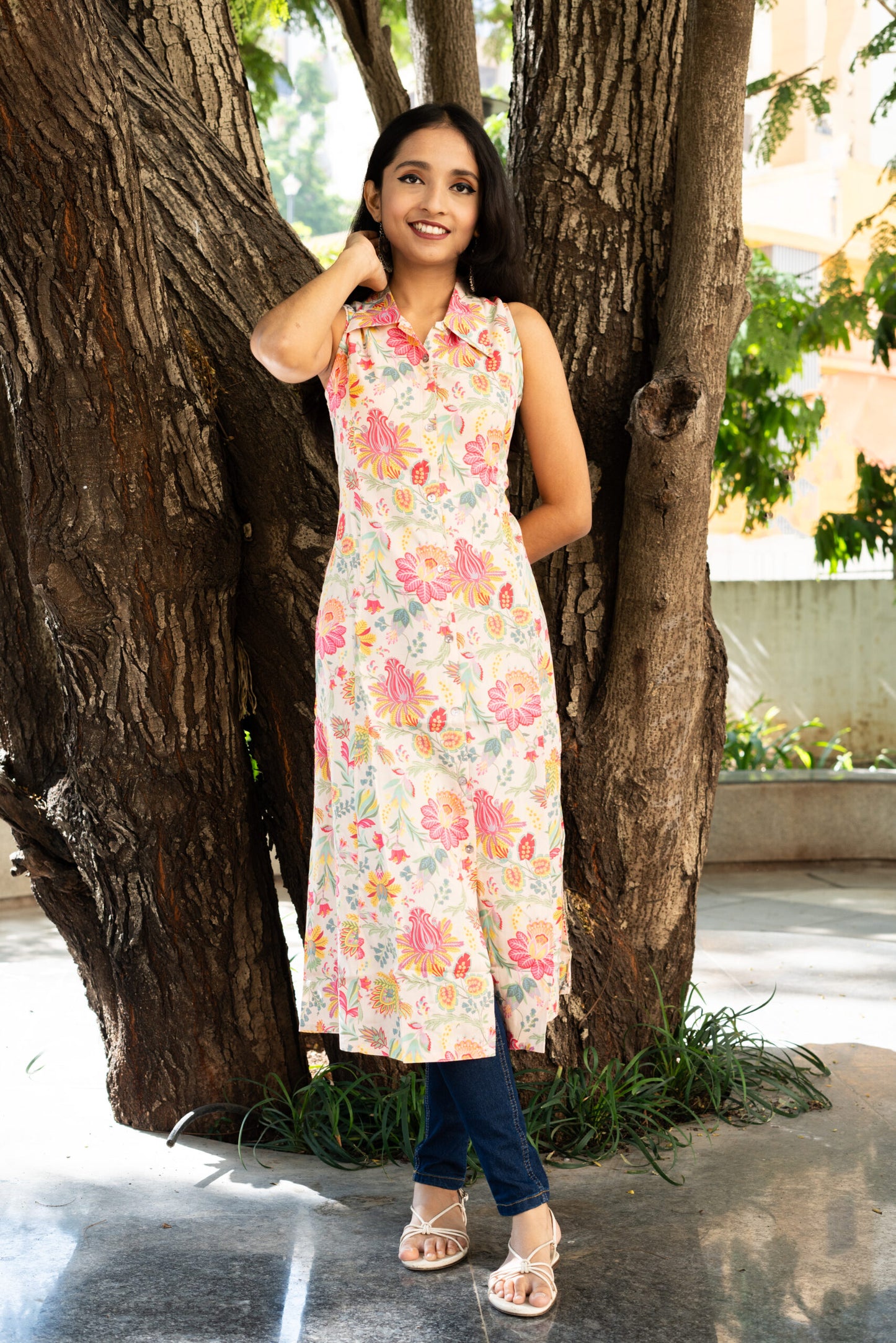 Spring Florals Printed Kurti