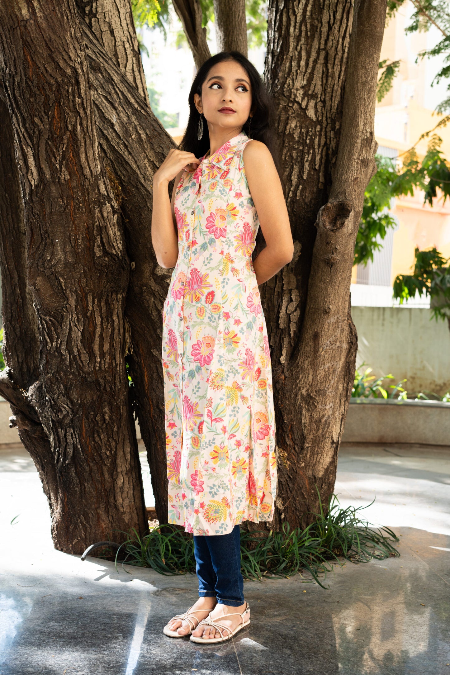 Spring Florals Printed Kurti