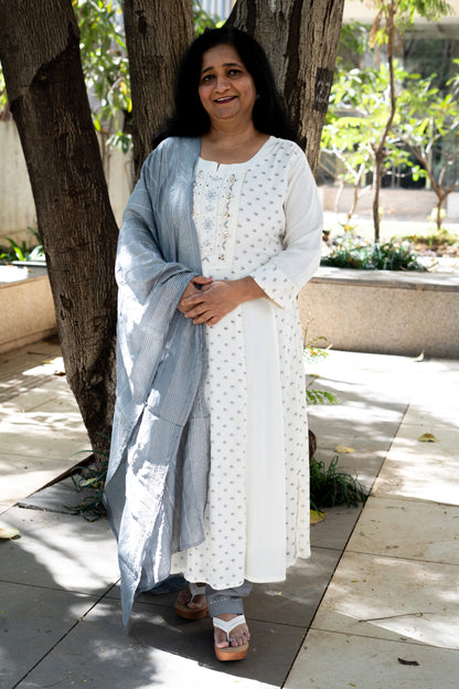 Moonlit Anarkali Kurta Set With Dupatta