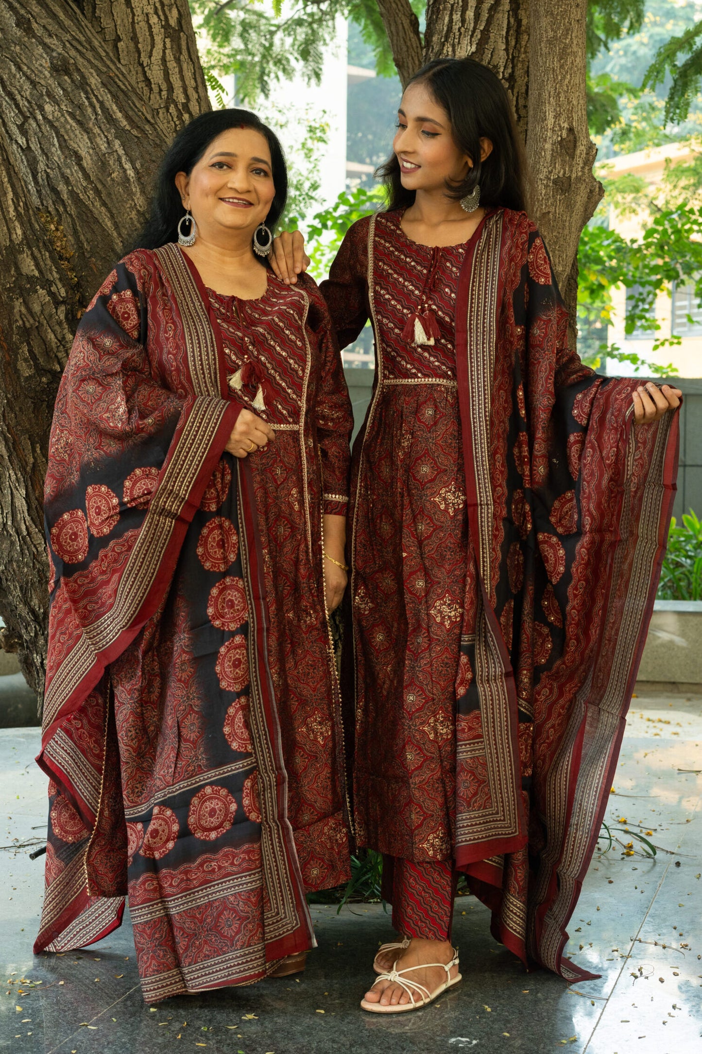 Rusty Regalia Printed Kurta Set With Dupatta