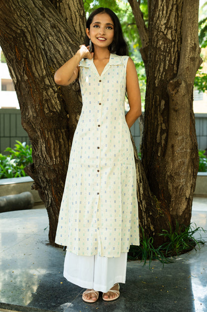 Crystal Cascade Printed Kurti