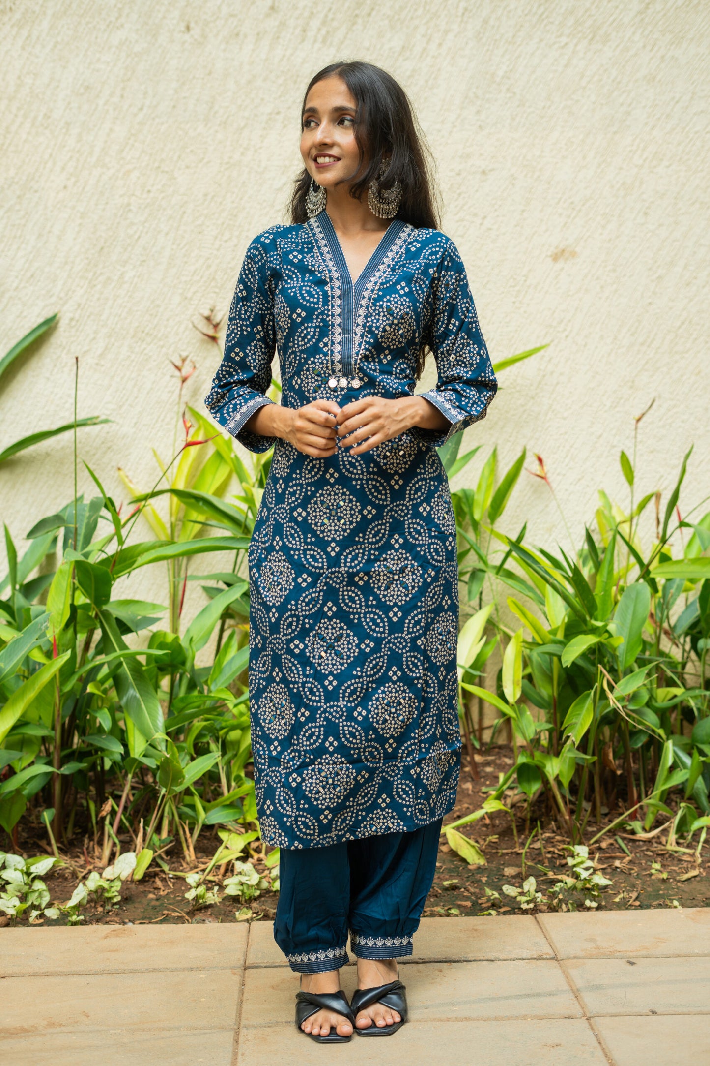 Desi Euphoria Bandhani Coord Set - Blue