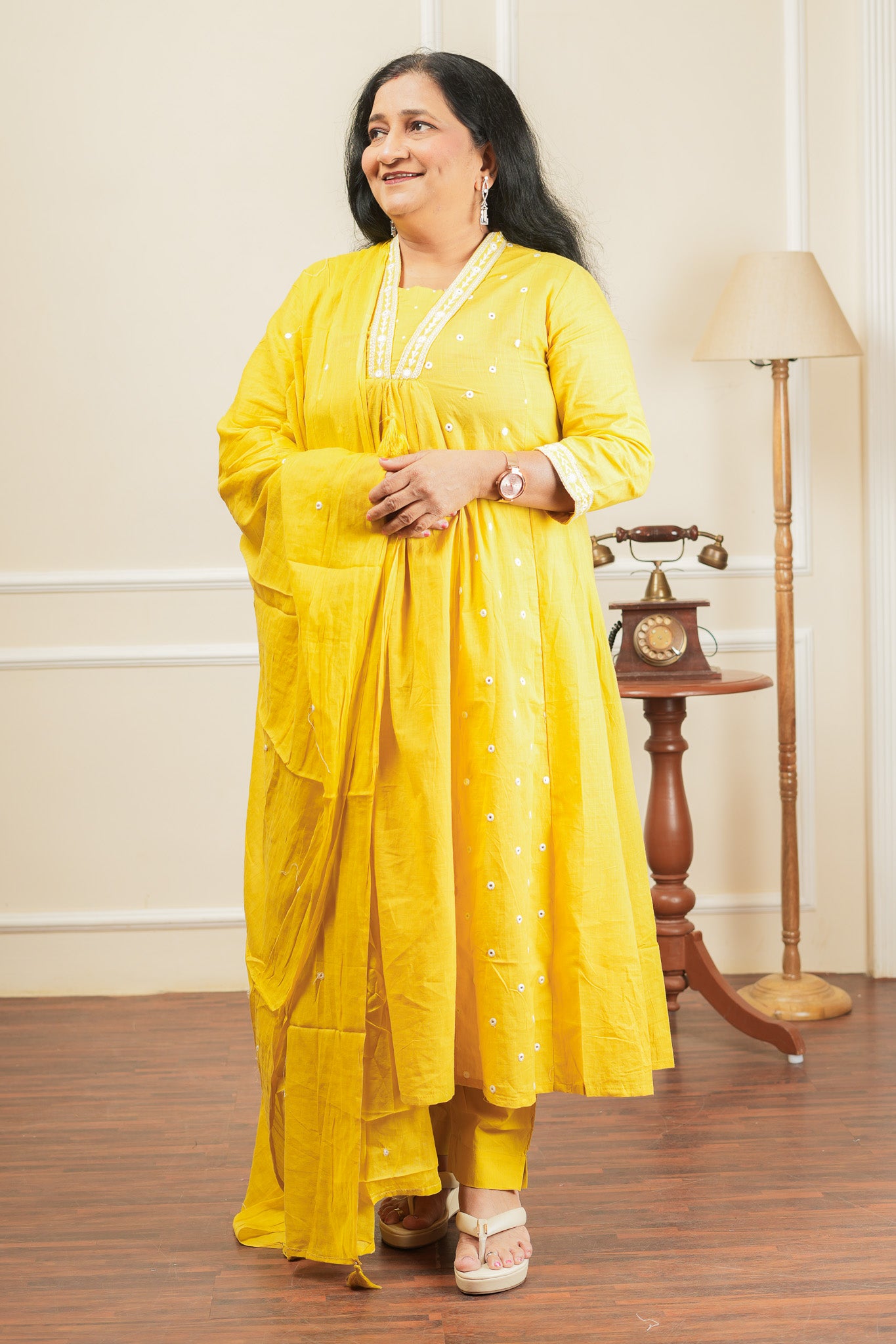 Anya Kurta Set With Dupatta - Yellow