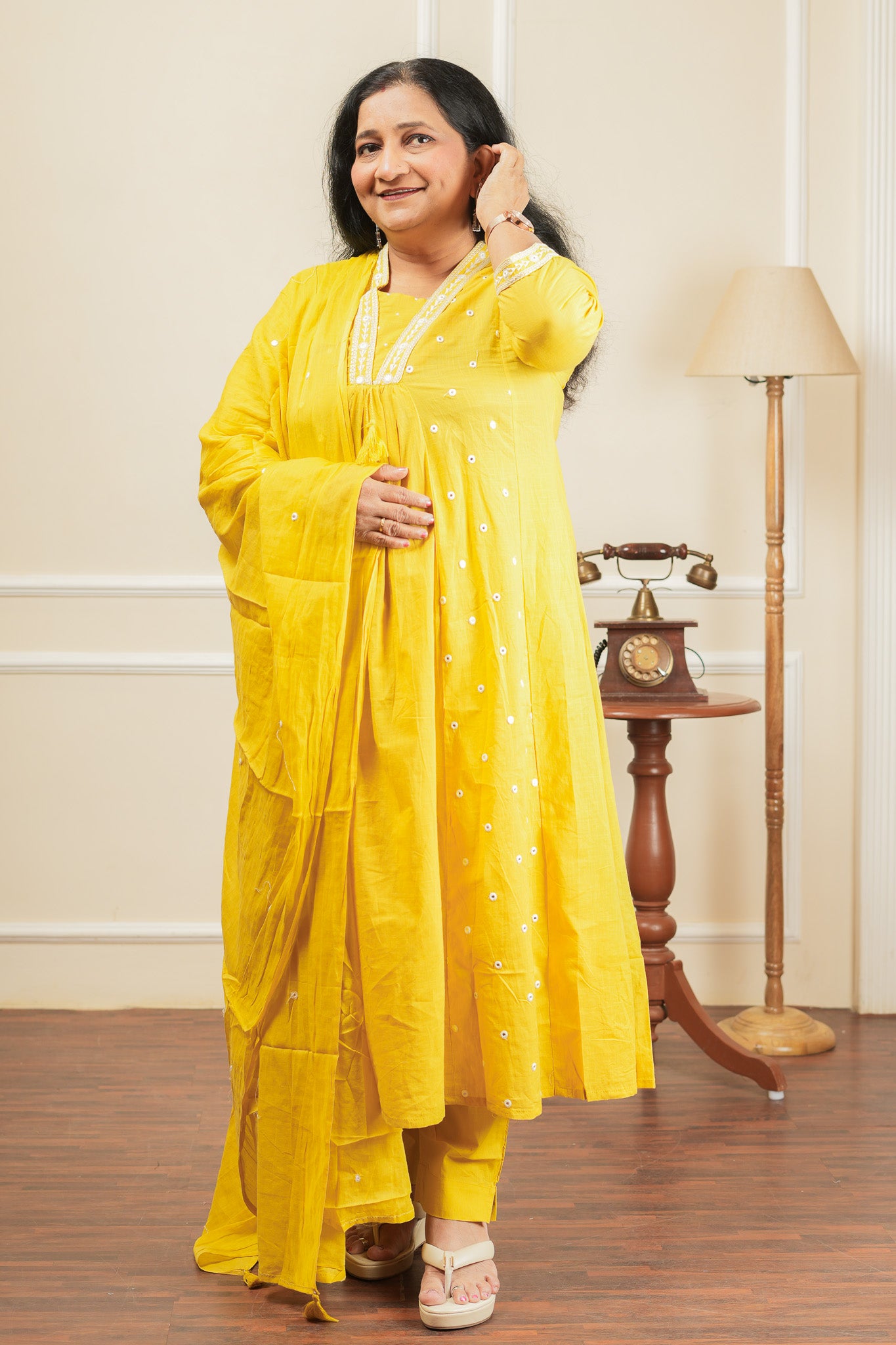 Anya Kurta Set With Dupatta - Yellow