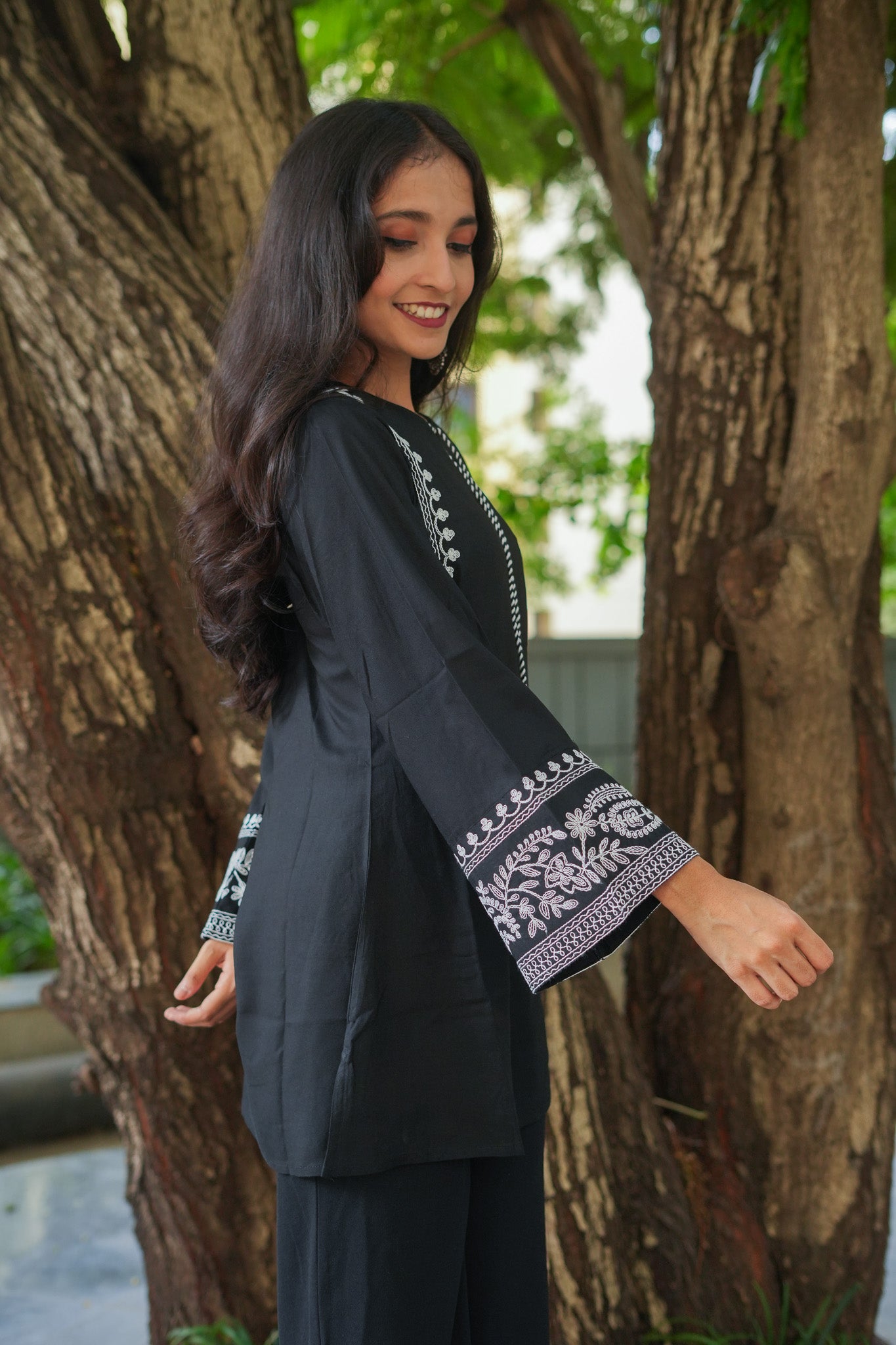 Misty Melody Kurti - Black