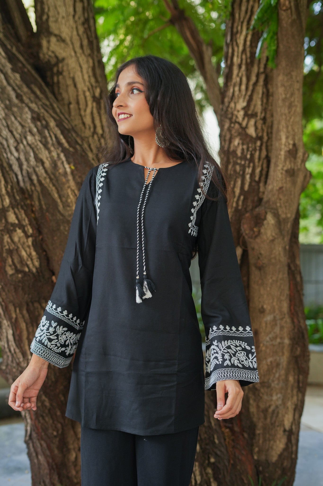 Misty Melody Kurti - Black