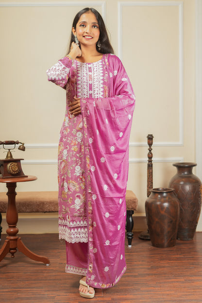 Gulab Kumudini’s Bloom Kurta Set With Dupatta