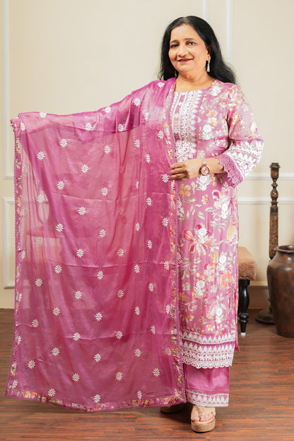 Gulab Kumudini’s Bloom Kurta Set With Dupatta