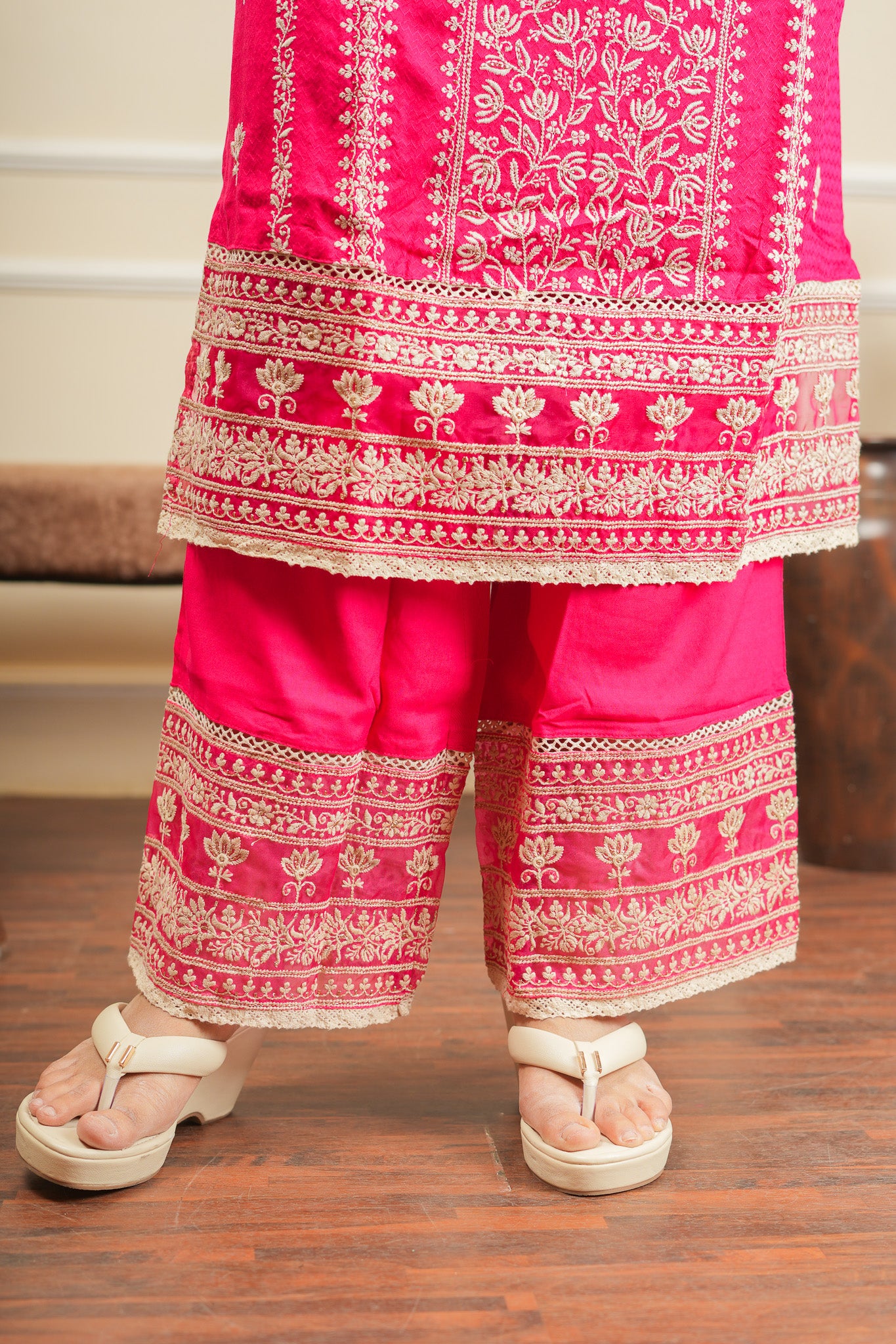 Apsara's Nirvana Kurta Set With Dupatta - Pink