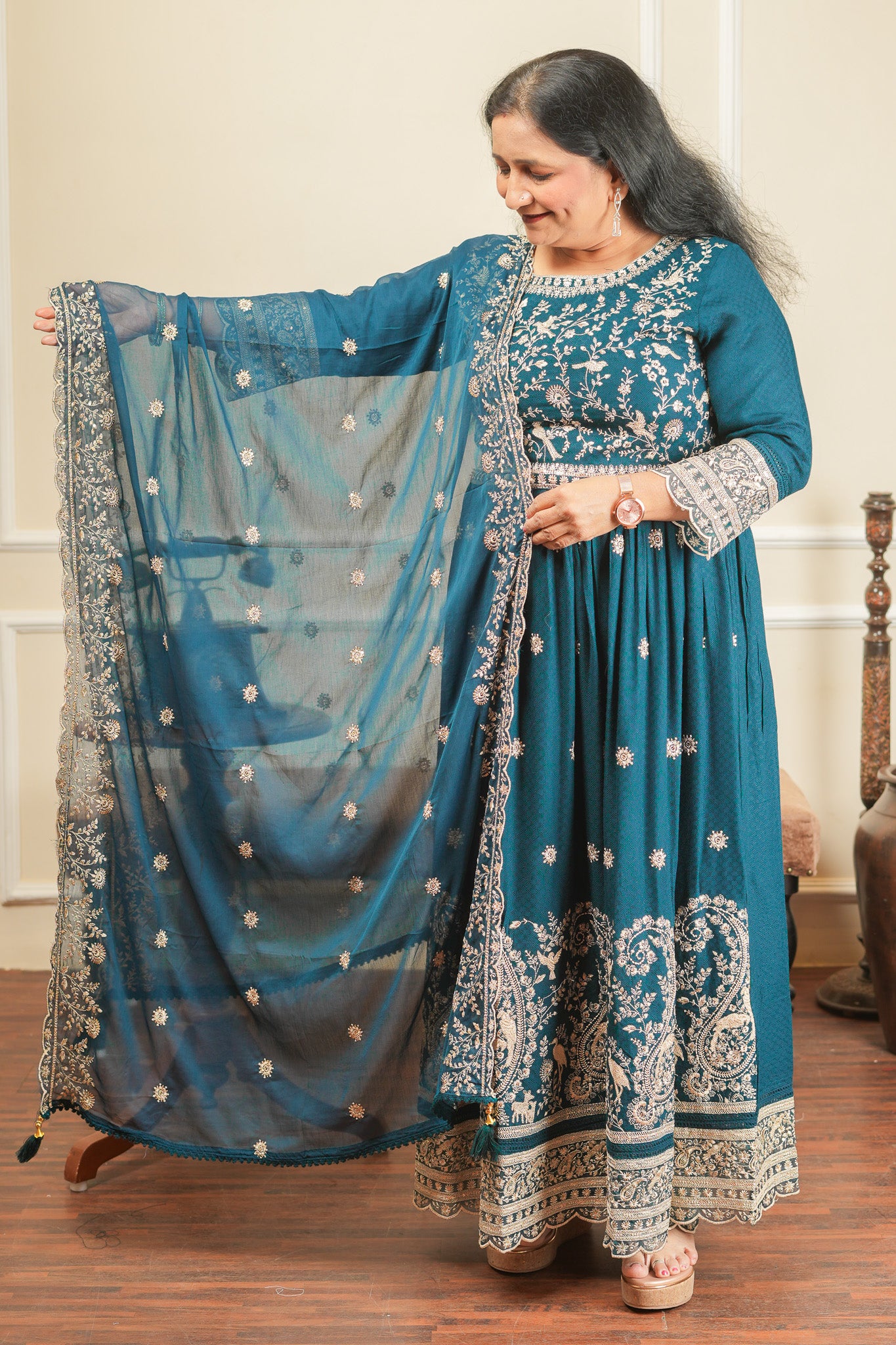 Chandni Rukmini Kurta Set With Dupatta