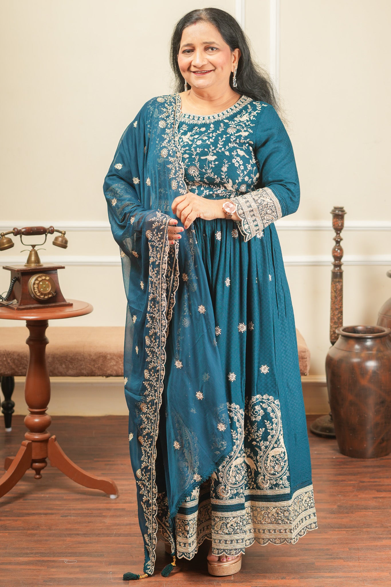 Chandni Rukmini Kurta Set With Dupatta