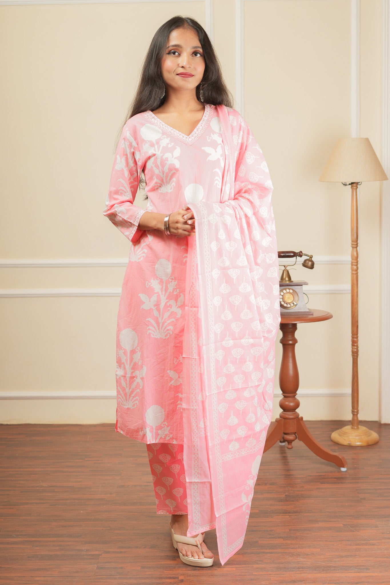 Rangliya Kurta Set With Dupatta - Pink