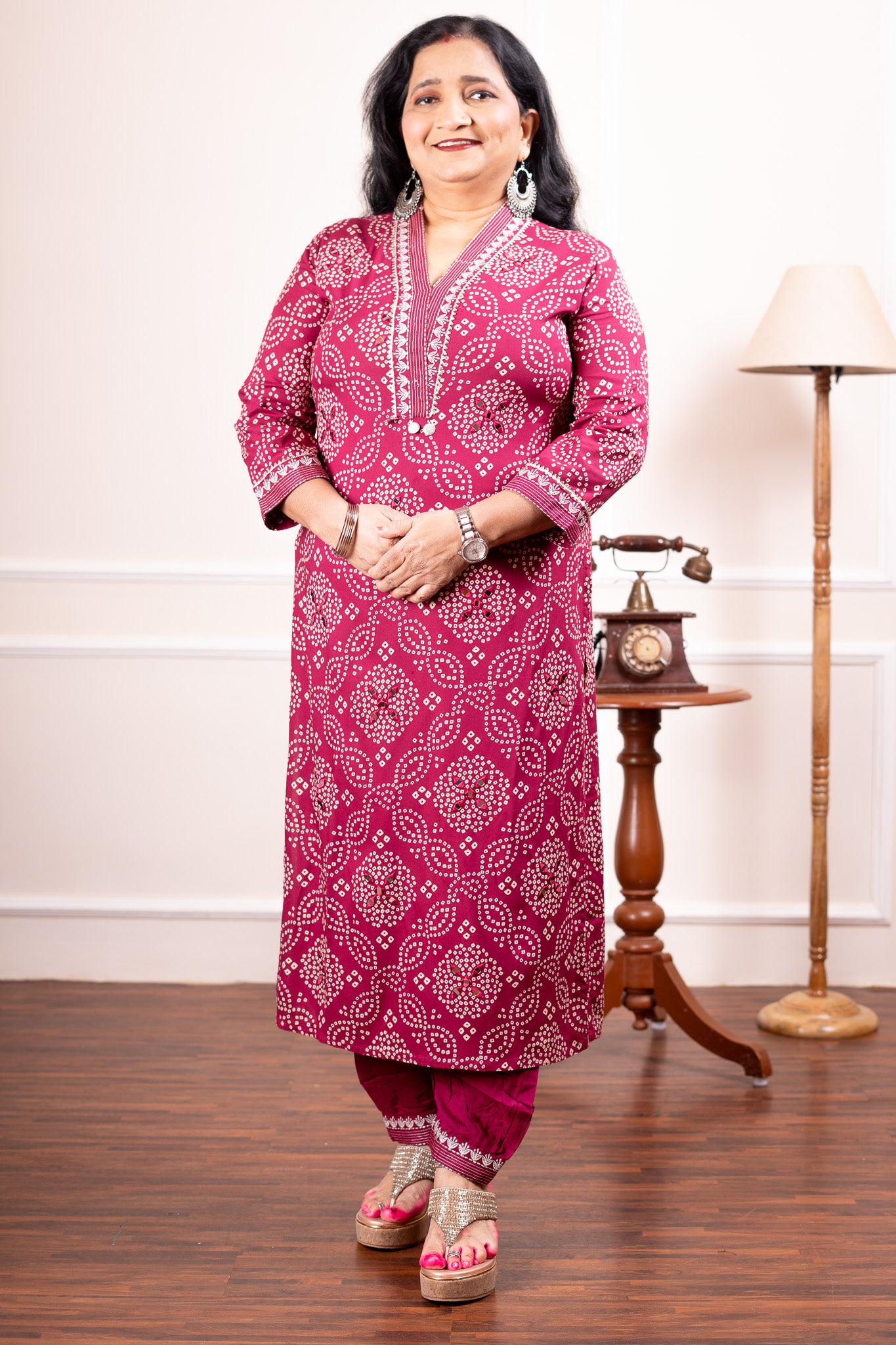 Desi Euphoria Bandhani Coord Set - Pink