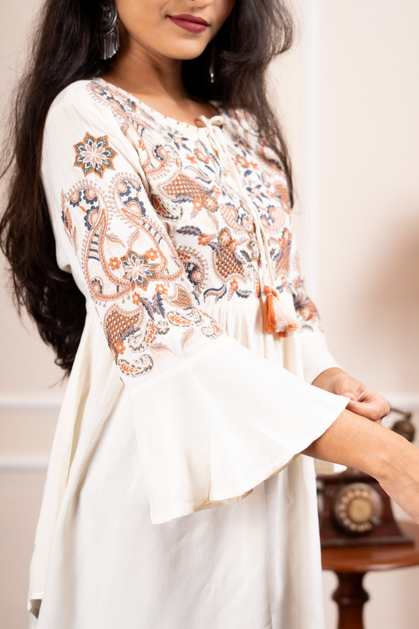 Daisy Dreams Short Kurti - Off White