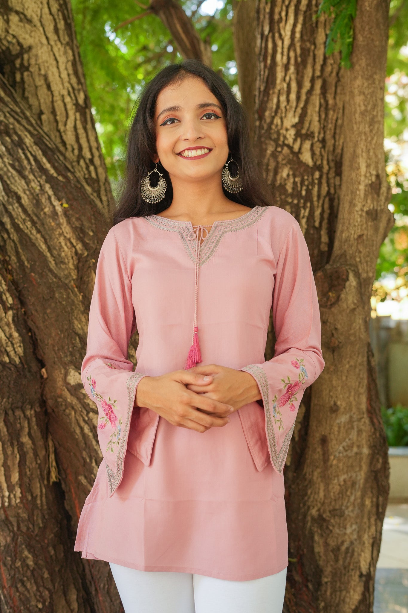 Blossom Belle Kurti - Pastel Pink