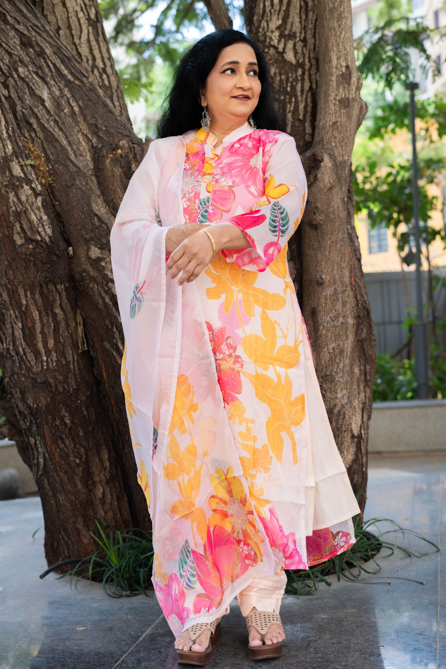 Blooming Sunrise Straight Kurta Set With Dupatta